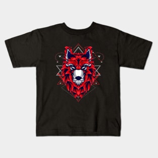 wolf head stylized Kids T-Shirt